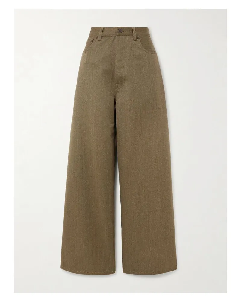 Fortela Jaron Hose Aus Woll-twill - Grün Grün