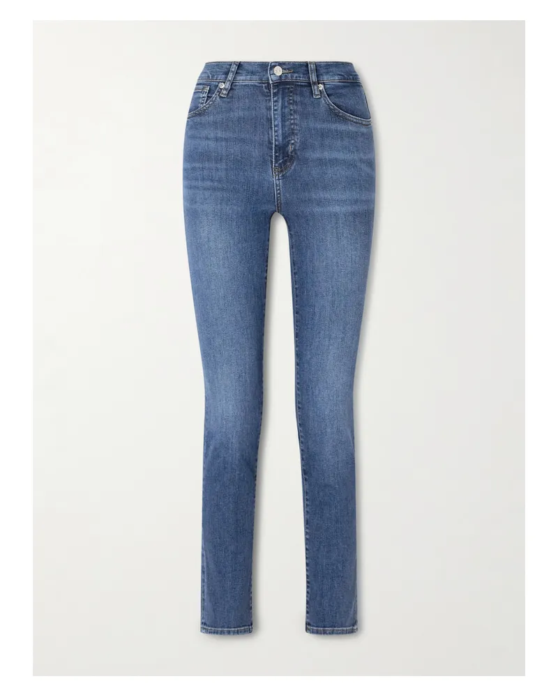 Frame Denim The Pencil Hoch Sitzende Skinny Jeans - Blau Blau
