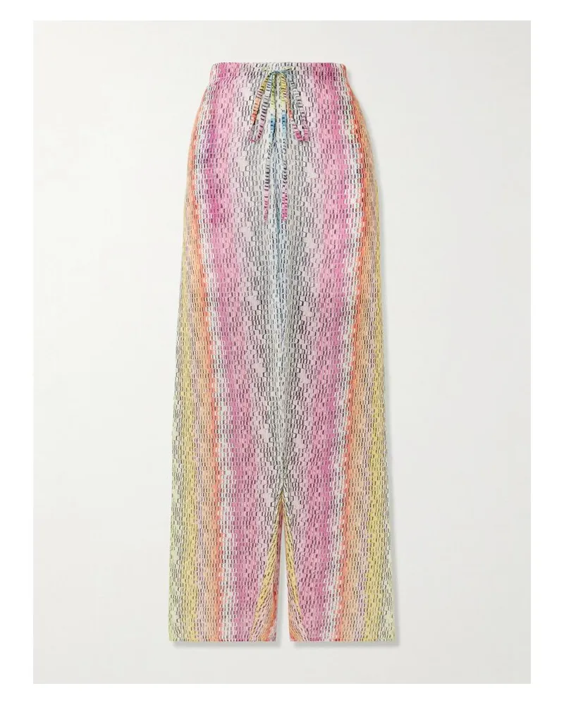 Missoni Mare Hose Mit Geradem Bein Aus Einer Gestreiften Baumwoll-seidenmischung - Mehrfarbig Mehrfarbig