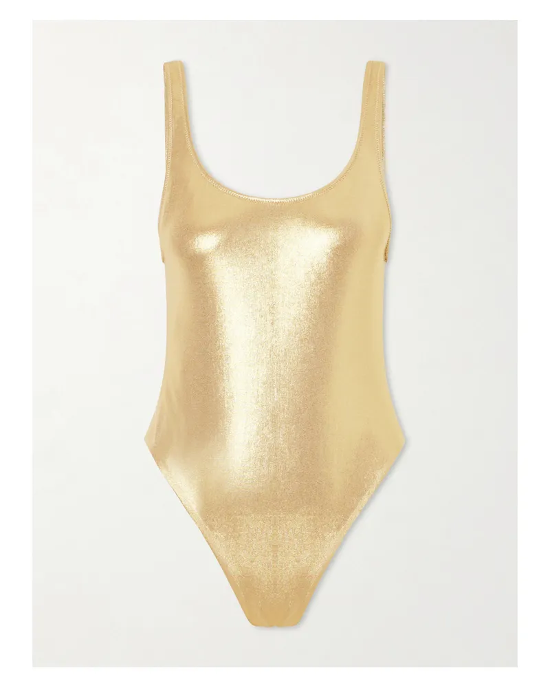 Sara Cristina Embellished Swimsuit - Gold Gold