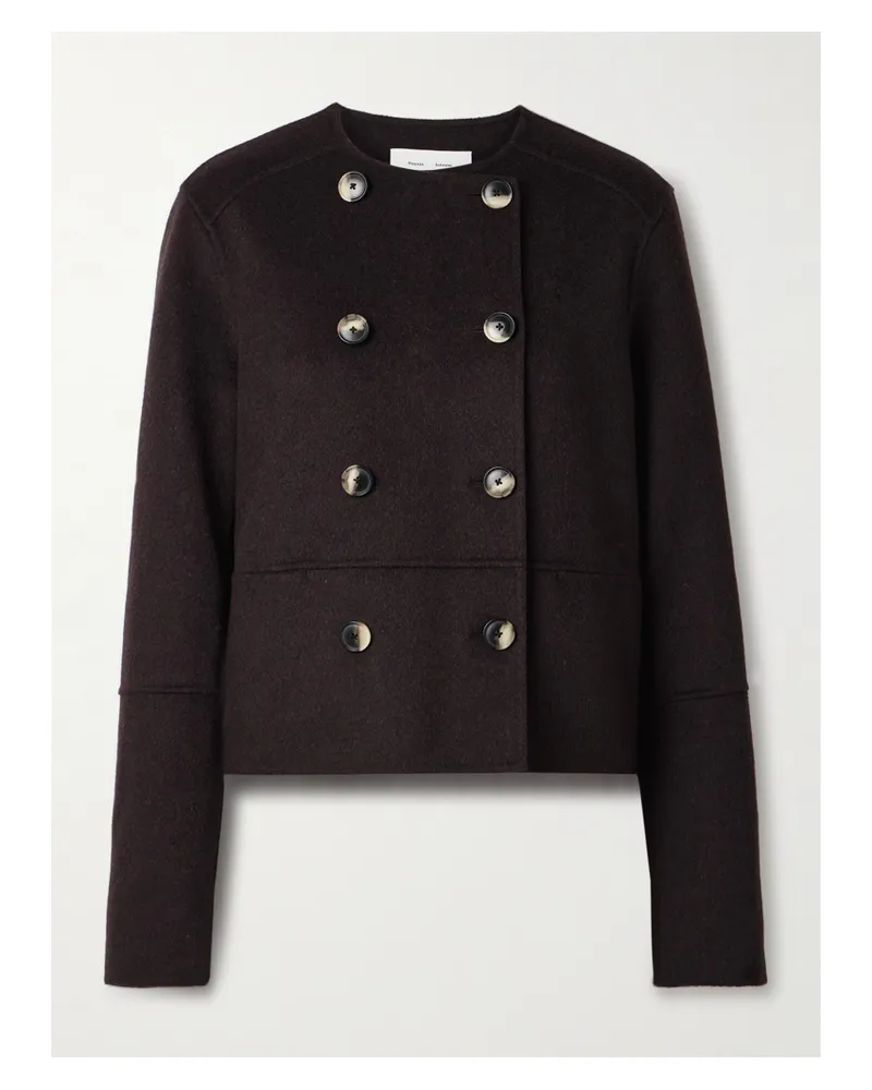 Proenza Schouler Courtney Doppelreihige Jacke Aus Filz Aus Einer Wollmischung - Braun Braun