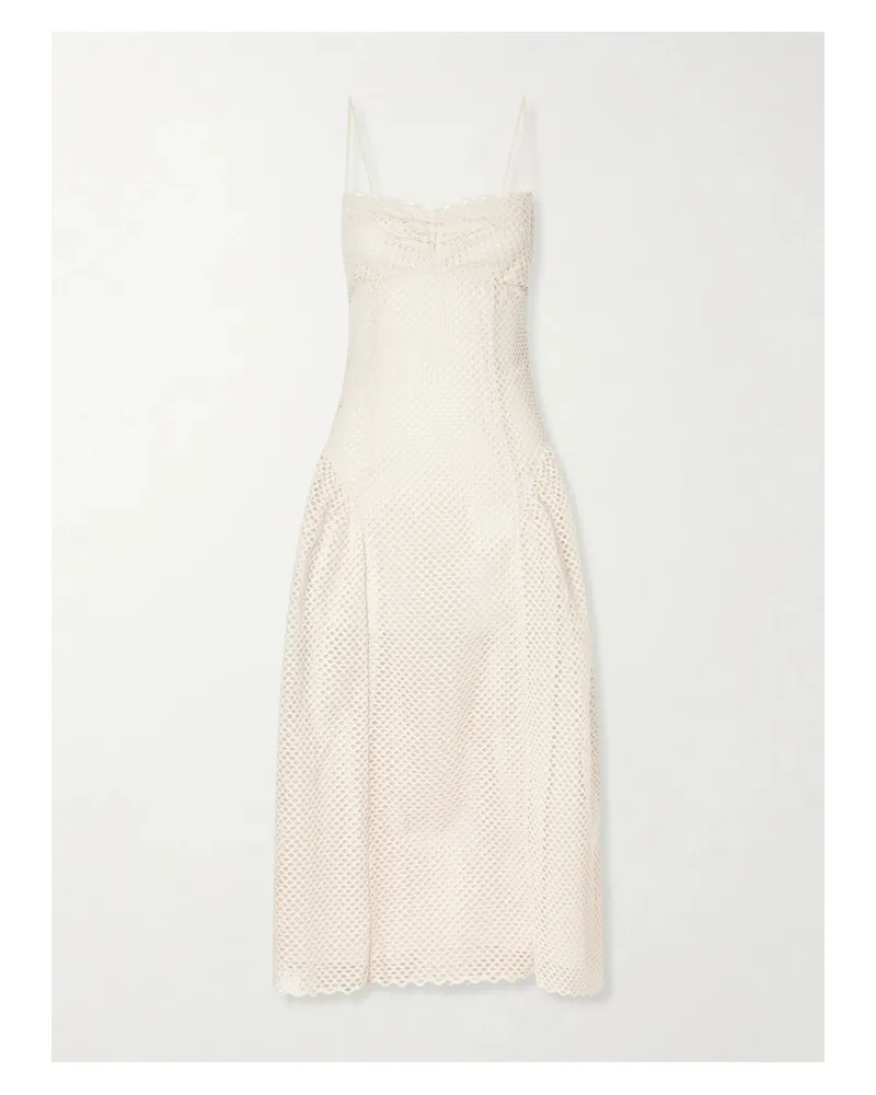 Ulla Johnson Isotta Eyelet-embellished Cotton Midi Dress - Cream Cream