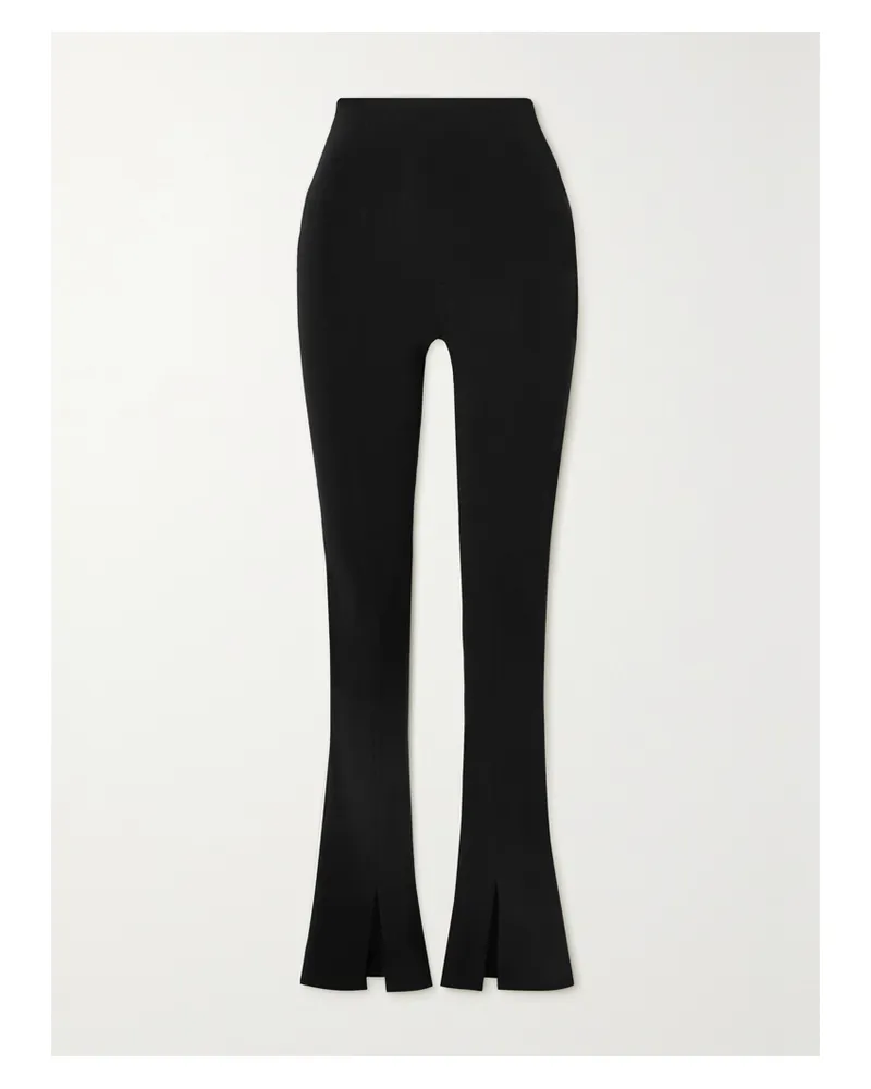 Norma Kamali Spat Stretch-jersey Flared Leggings - Black Black