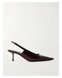 Saint Laurent Carine Slingback-pumps aus Lackleder Burgunder