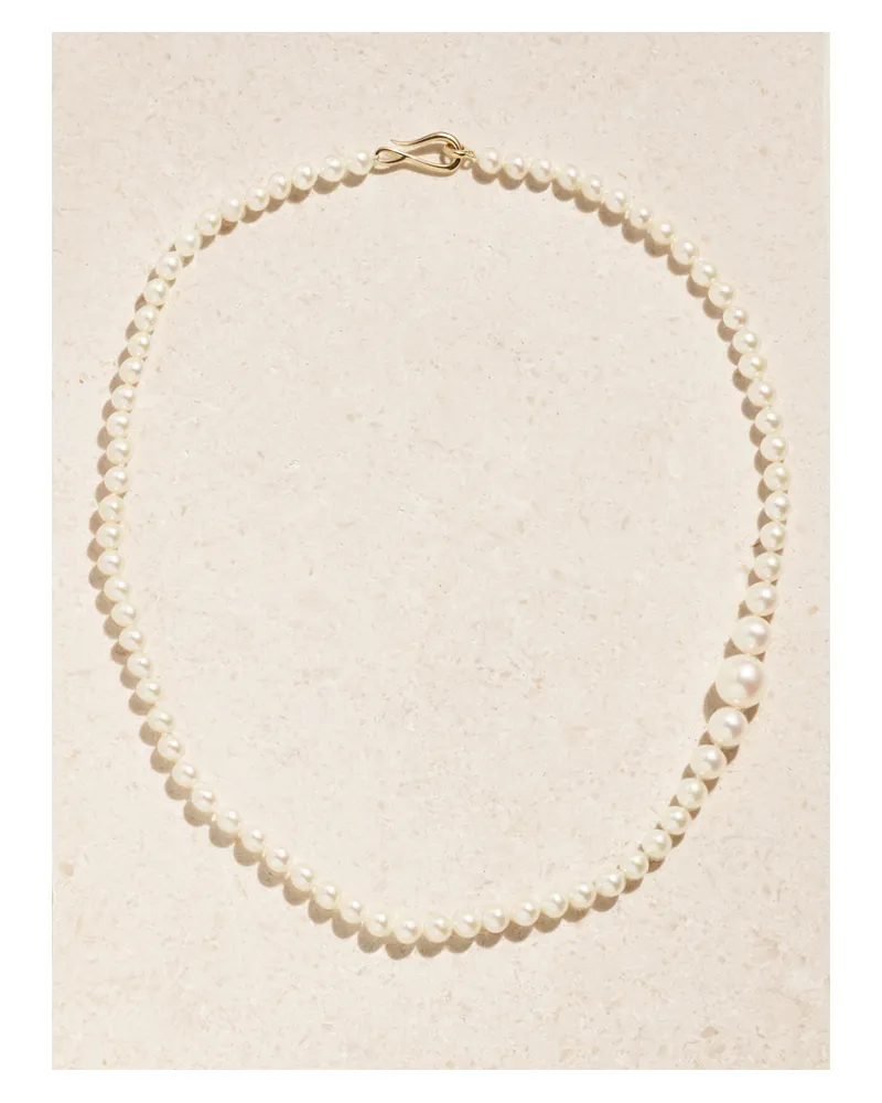 MIZUKI Perlenkette Mit Details Aus 14 Karat Gold Gold