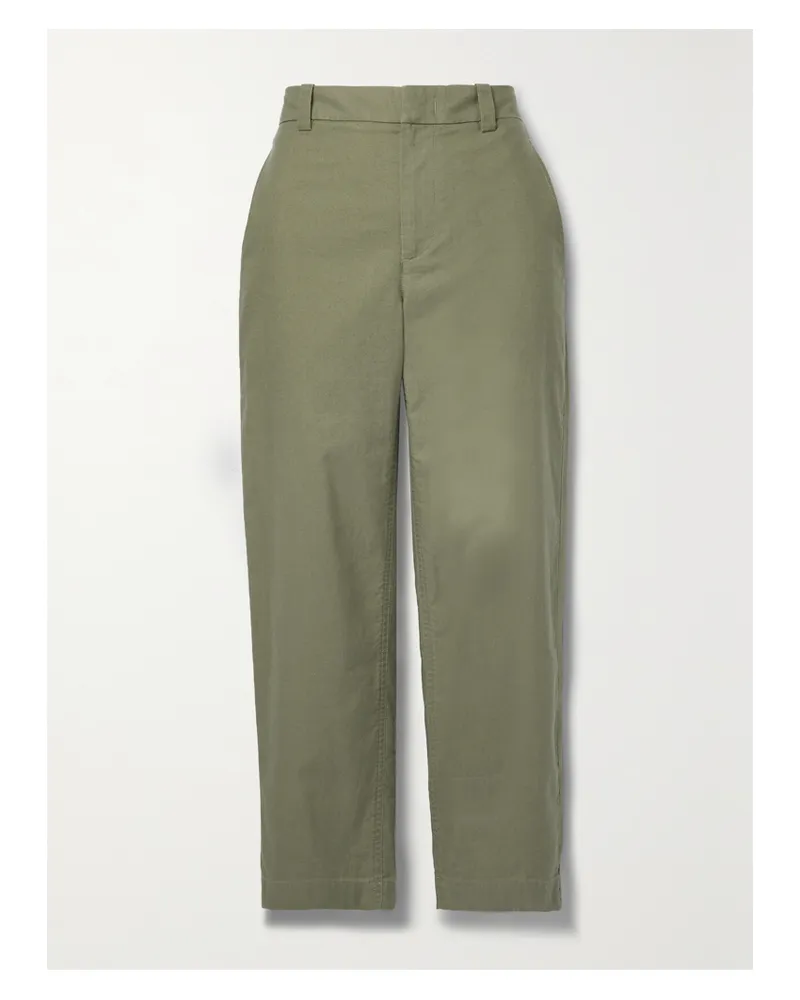Vince Hose Aus Baumwoll-twill - Grün Grün