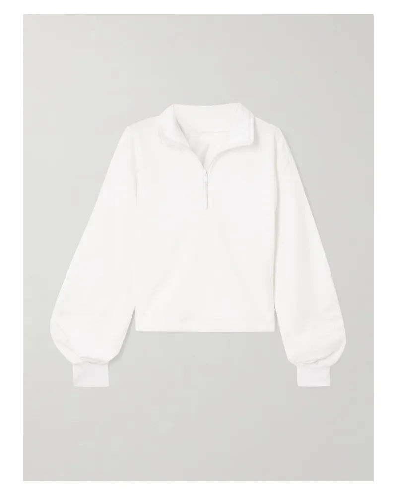 LULULEMON Sweatshirt Aus Baumwollfrottee Mit Reißverschluss - Weiß Weiß