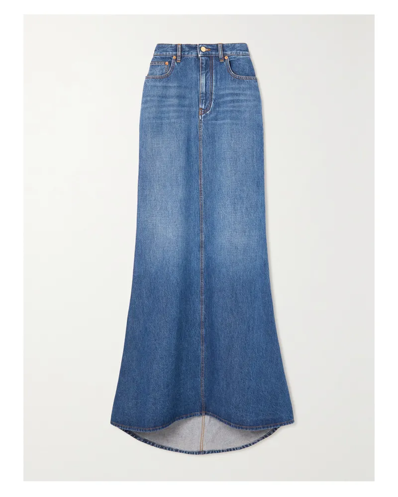 Valentino Garavani Ausgestellter Maxi-jeansrock - Blau Blau