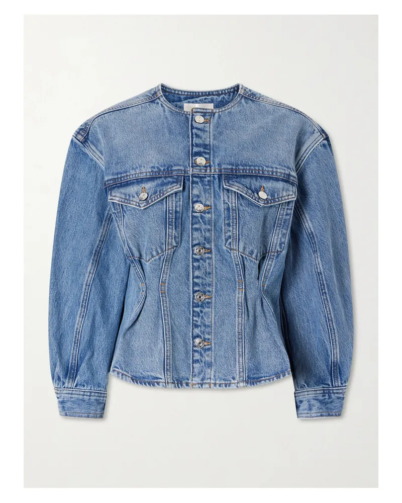Frame Denim The Nipped Denim Jacket - Blue Blue