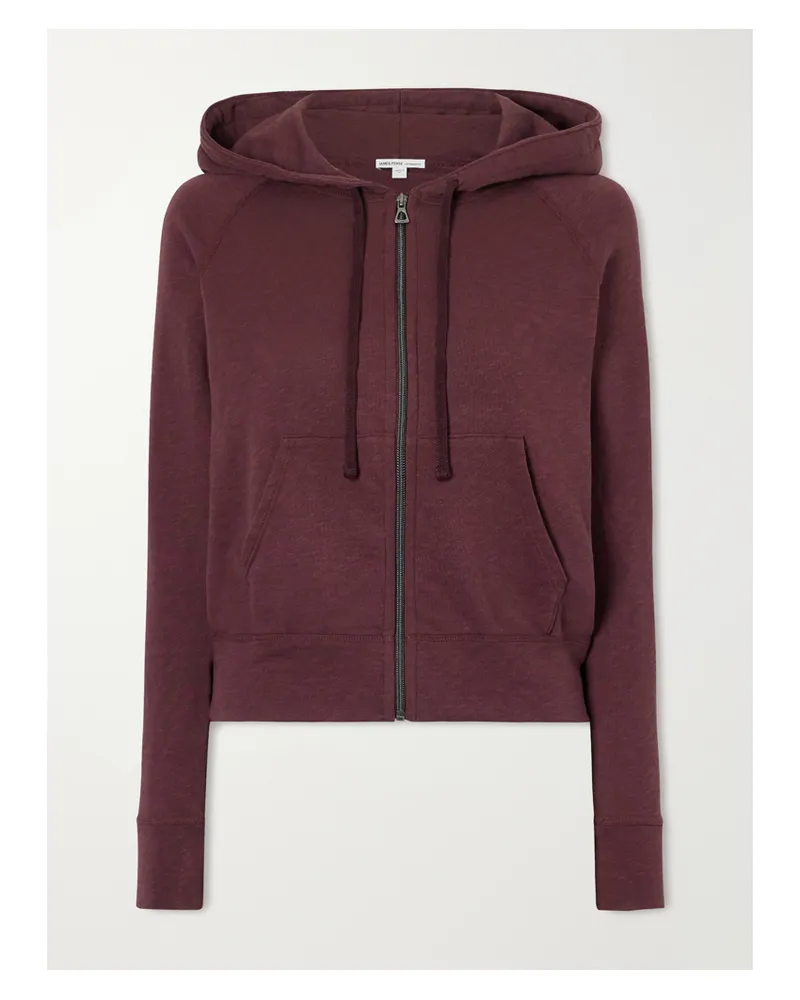 James Perse French Cotton-terry Hoodie - Burgundy Burgundy