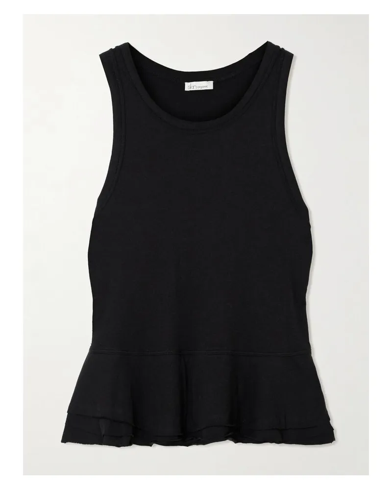 Skin Elle Tanktop Aus Bio-pima-baumwolle - Schwarz Schwarz