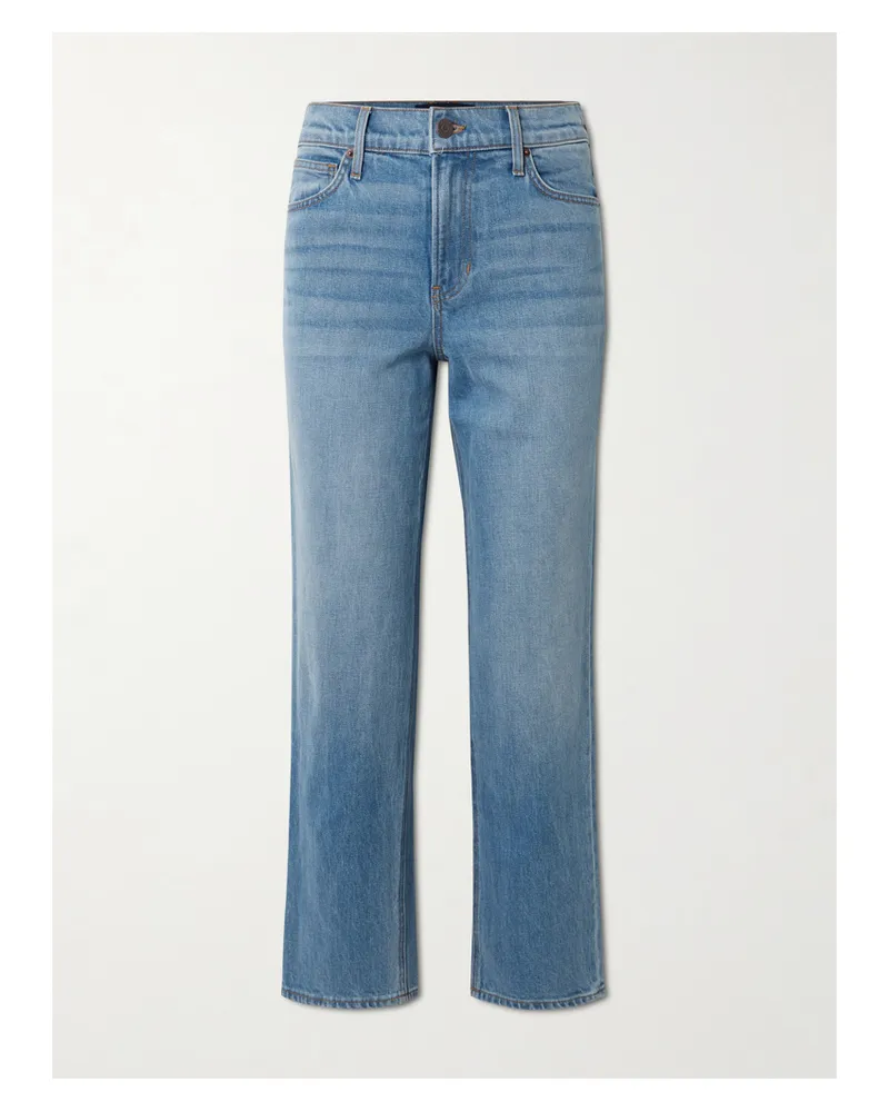 Veronica Beard Leah Halbhohe Jeans Mit Geradem Bein - Blau Blau