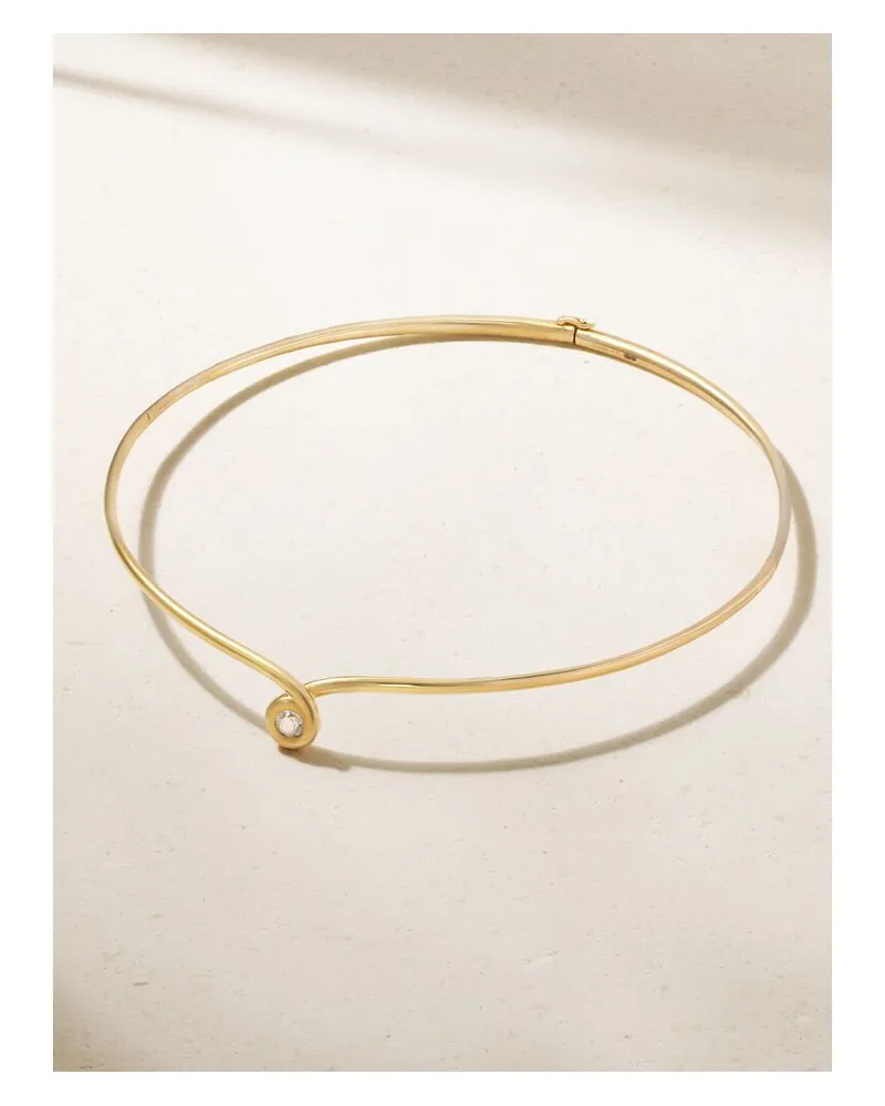 Yvonne Léon Halsreif Aus 9 Karat Gold Mit Topas Gold