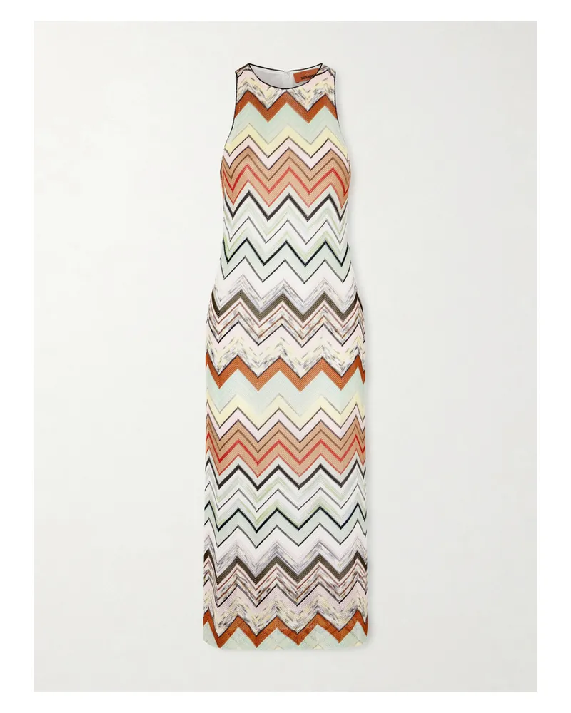 Missoni Striped Crochet-knit Midi Dress - White White