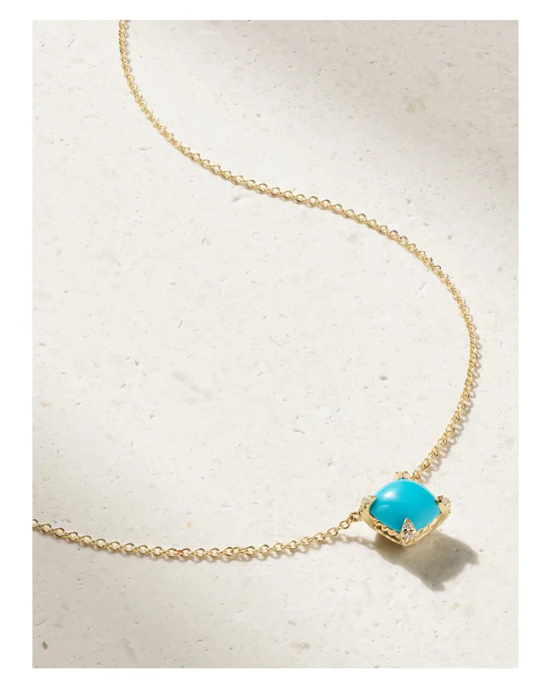 David Yurman Petite Châtelaine® Kette Aus 18 Karat Gold Mit Türkis Und Diamanten Gold