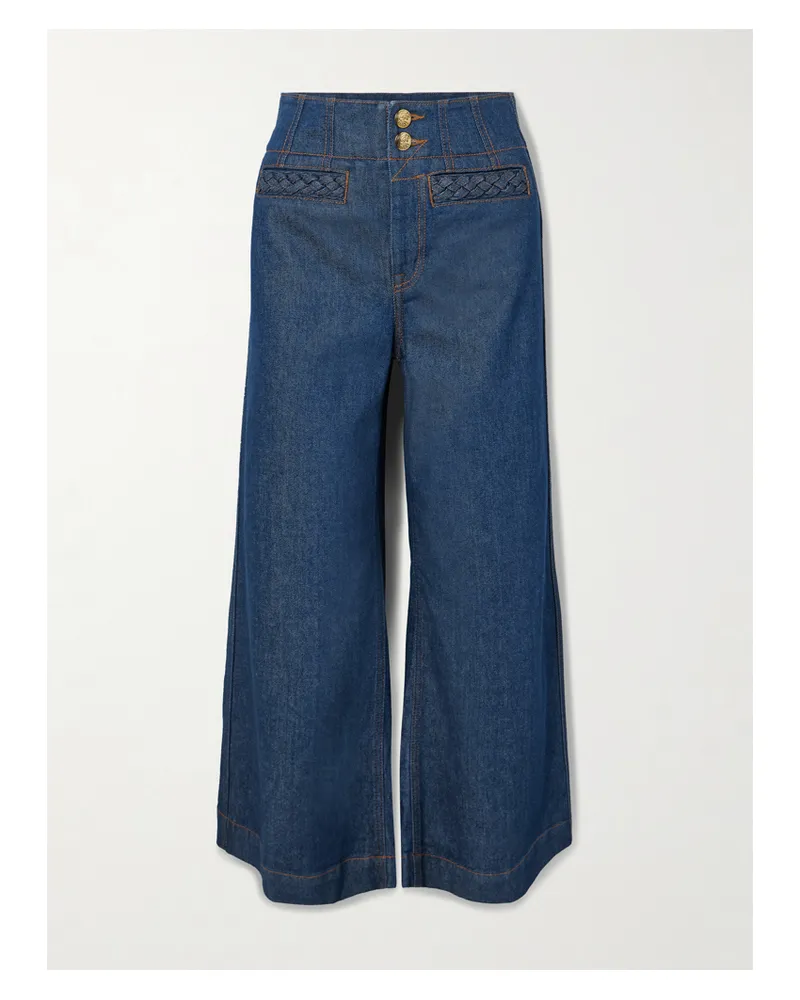 Zimmermann Awaken Verkürzte Schlagjeans Mit Hohem Bund - Blau Blau