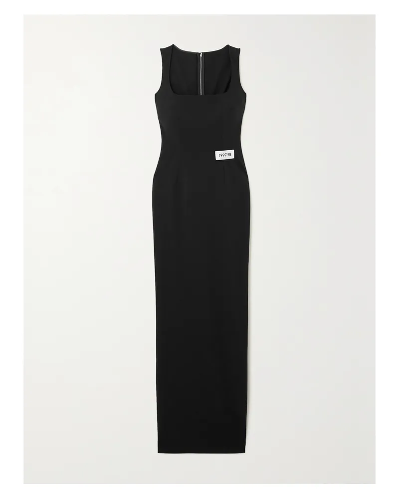 Dolce & Gabbana Maxikleid Aus Stretch-crêpe - Schwarz Schwarz