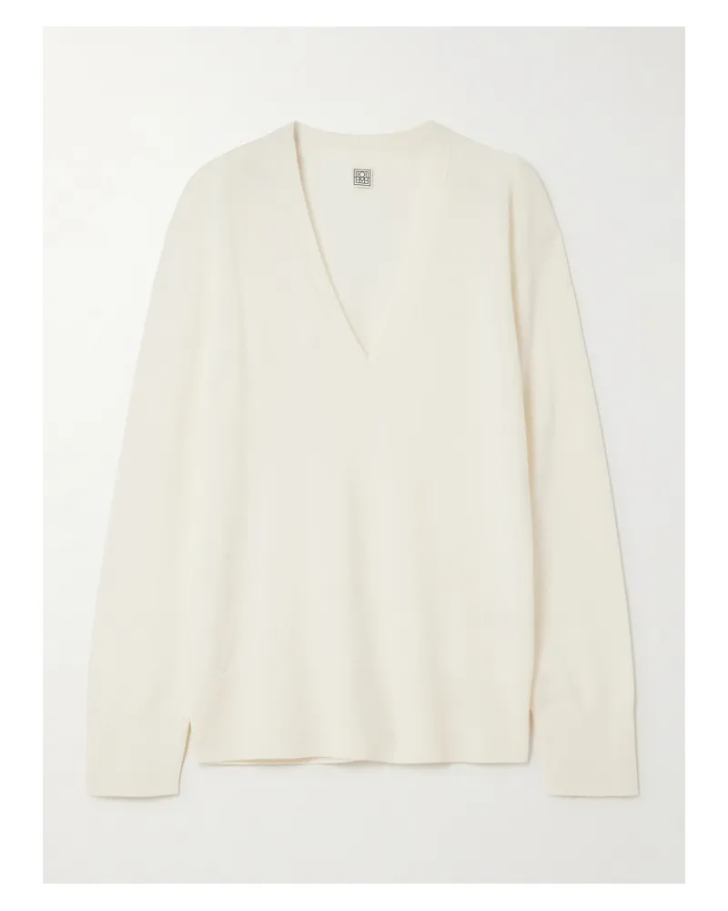 Totême Garderob Kaschmirpullover - Ecru Ecru