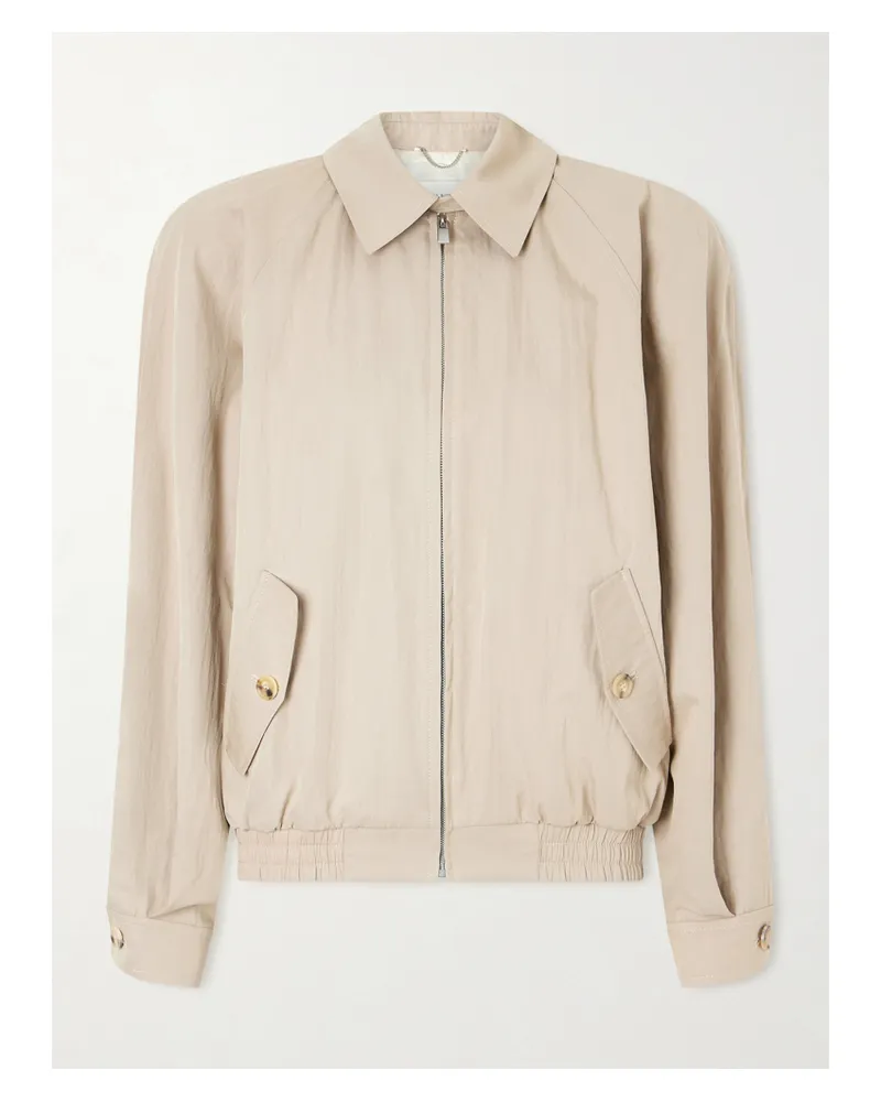 Magda Butrym Embroidered Cotton-blend Jacket - Neutrals Neutrals