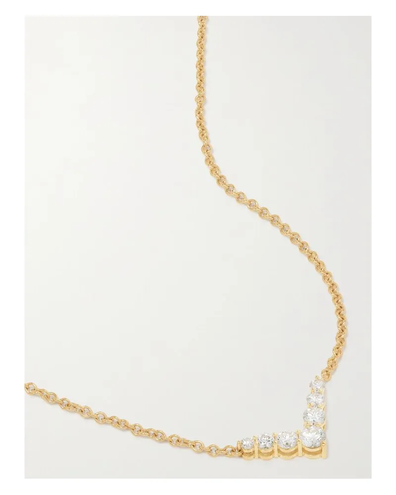 Melissa Kaye Aria V Mini Kette Aus 18 Karat Gold Mit Diamanten Gold