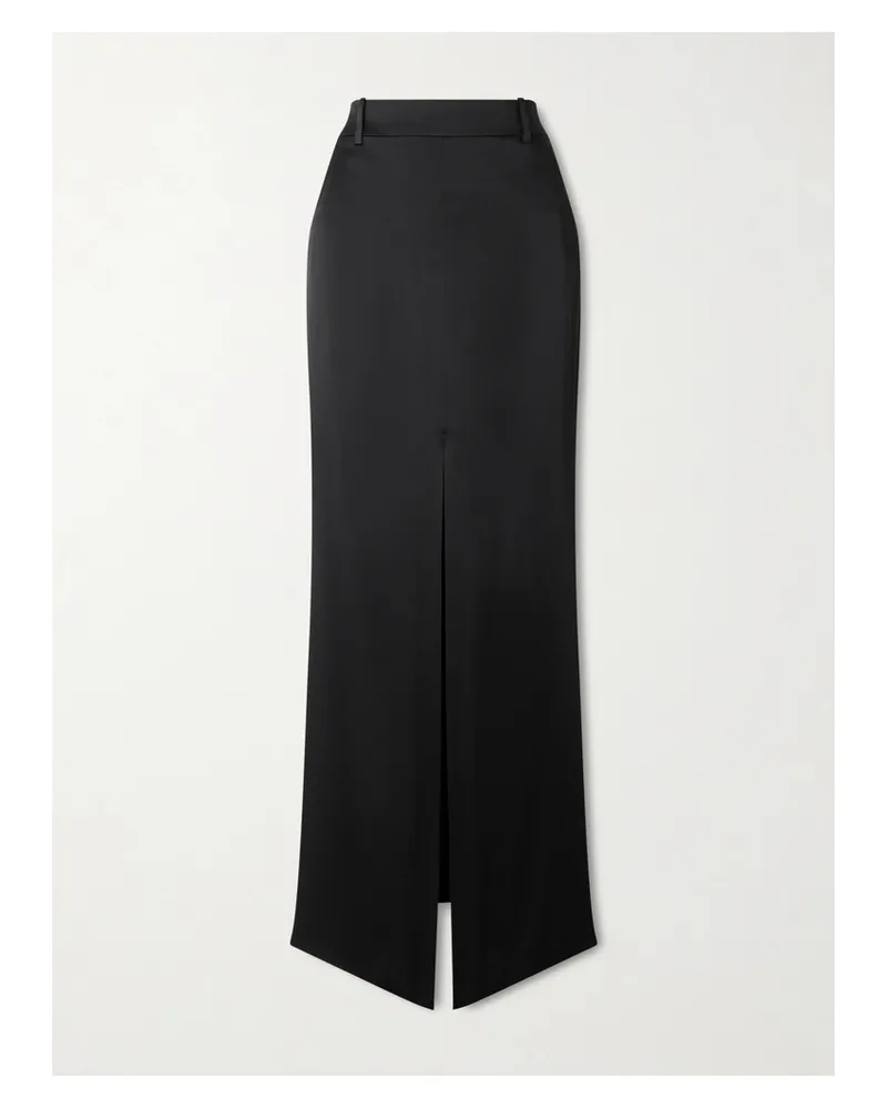 Tom Ford Satin-crepe Maxi Skirt - Black Black