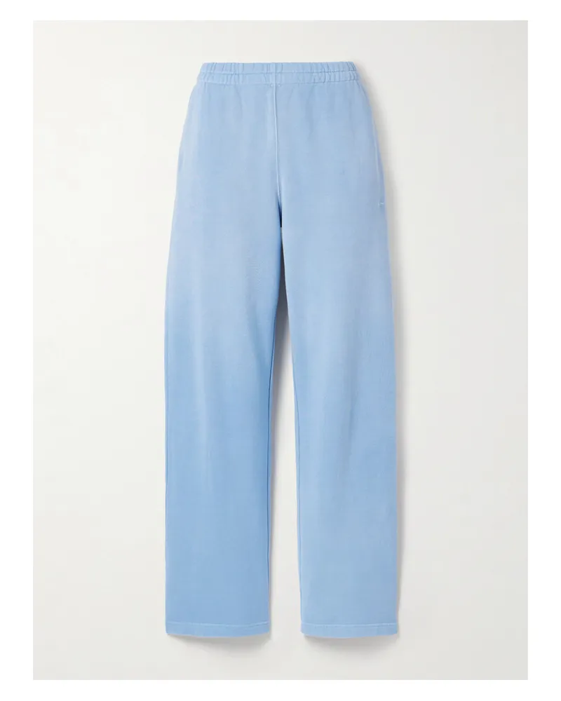 SKIMS French Terry Straight Leg Pant – Blue Bell – Tief Sitzende Jogginghose Aus Baumwollfrottee - Blau Blau
