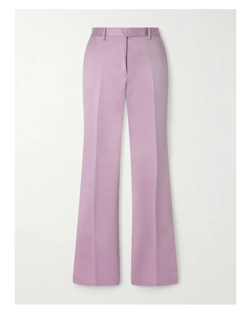 Tom Ford Hose Mit Geradem Bein Aus Duchesse-satin Aus Einer Baumwoll-seidenmischung - Pink Pink