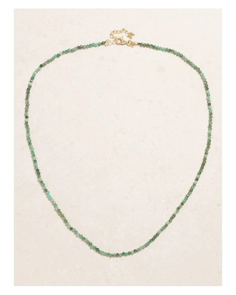 MATEO Kette Mit Smaragden Und Details Aus 14 Karat Gold Gold