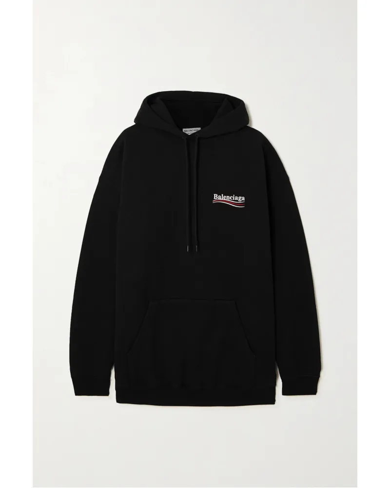 Balenciaga Hoodie aus Baumwoll-jersey Schwarz