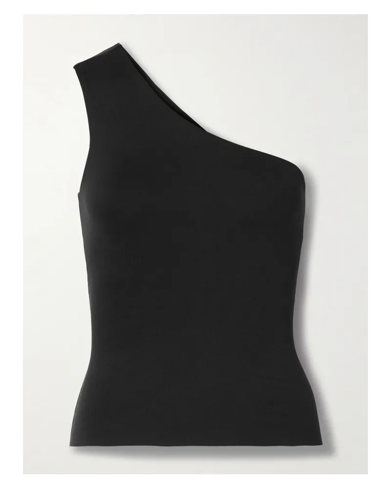 Nike Asymmetrisches Tanktop Aus Dri-fit-material - Schwarz Schwarz