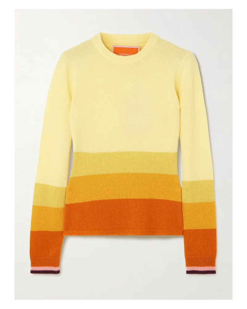 La DoubleJ Tones Striped Cashmere Sweater - Yellow Yellow