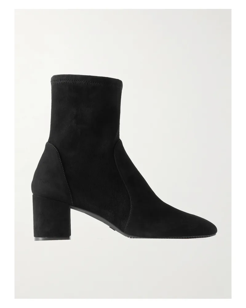 Stuart Weitzman Yuliana Suede Sock Boots - Black Black
