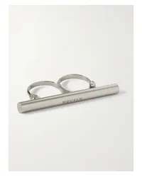 Alexander McQueen farbener Ring Silber