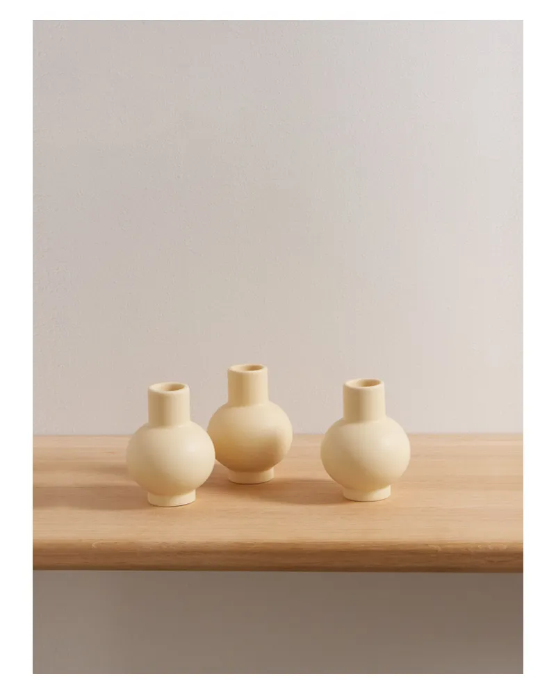 raawii Strøm Set Aus Drei Kleinen Vasen Aus Ton - Neutral Neutral