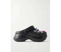 Crocs™ Mules Aus Gummi Mit Verzierungen - Schwarz