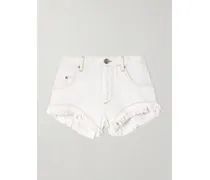 Eneidao Jeansshorts Mit Fransen - Weiß