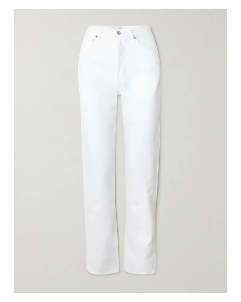 AGOLDE Net Sustain '90s Pinch Waist Hoch Sitzende Jeans Aus Bio-denim Mit Geradem Bein - Weiß Weiß