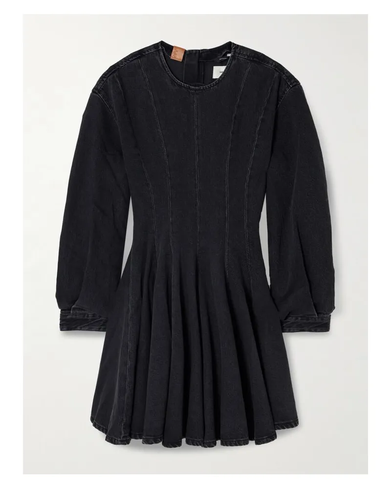 Haikure Delilah Minikleid Aus Denim - Schwarz Schwarz