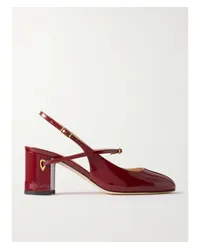 Jennifer Chamandi Mattia 65 Slingback-pumps aus Lackleder Rot