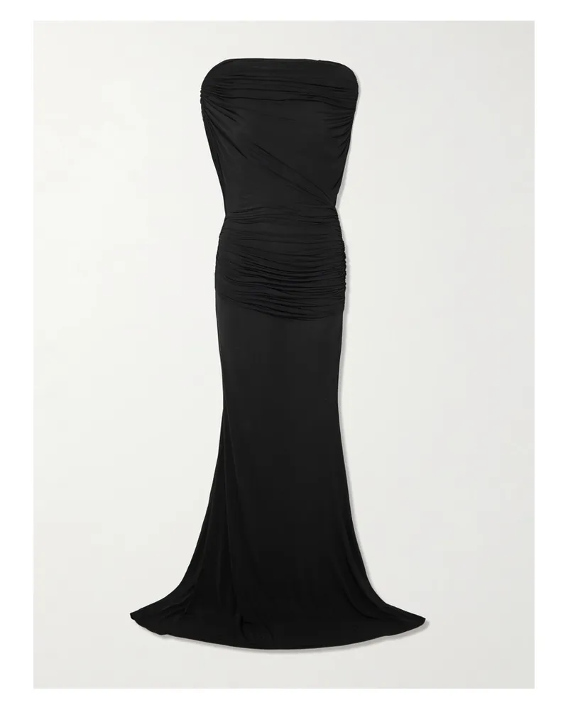 Alex Perry Draped Cape-effect Stretch-jersey Gown - Black Black
