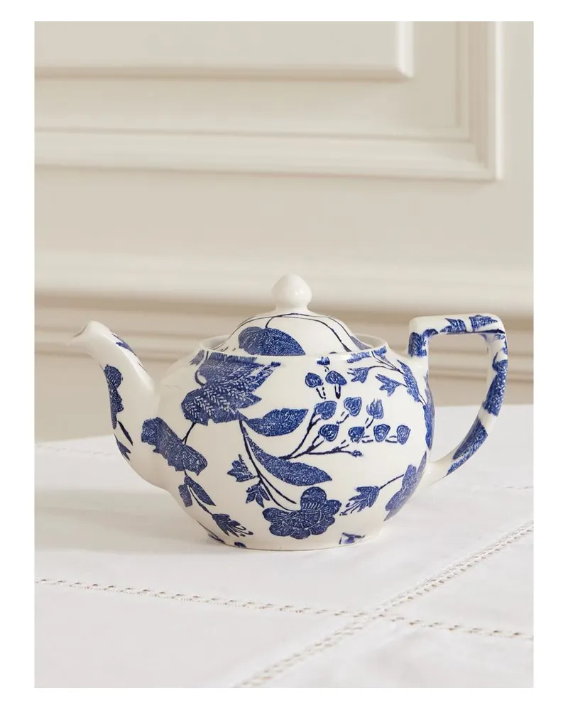 Ralph Lauren Home Burleigh Garden Vine Teekanne Aus Ton Mit Blumenprint - Weiß Weiß