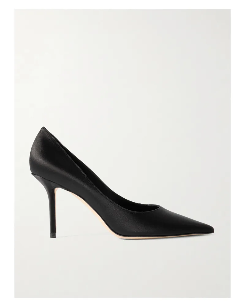 Jimmy Choo Love 85 Pumps Aus Satin - Schwarz Schwarz