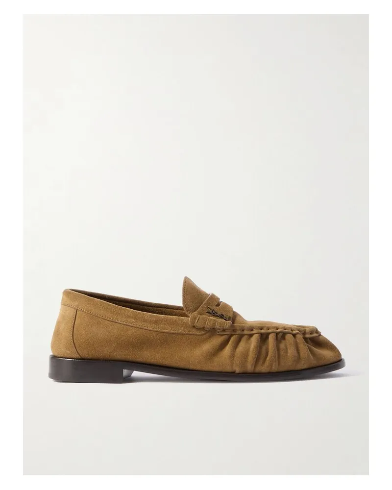 Saint Laurent Le Loafer Loafers Aus Veloursleder - Braun Braun