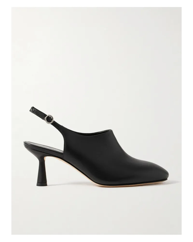 aeyde Malin Slingback-pumps Aus Leder - Schwarz Schwarz