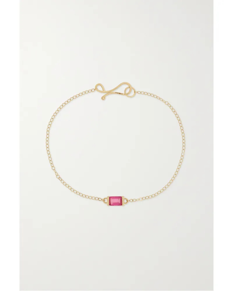 Melissa Joy Manning Armband aus Recyceltem 14 Karat Gold Pink