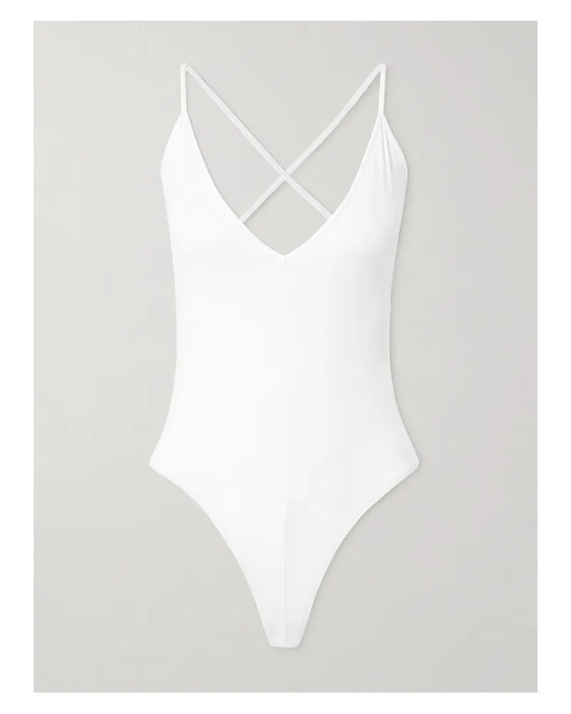 WARDROBE.NYC String-body Aus Stretch-jersey - Weiß Weiß