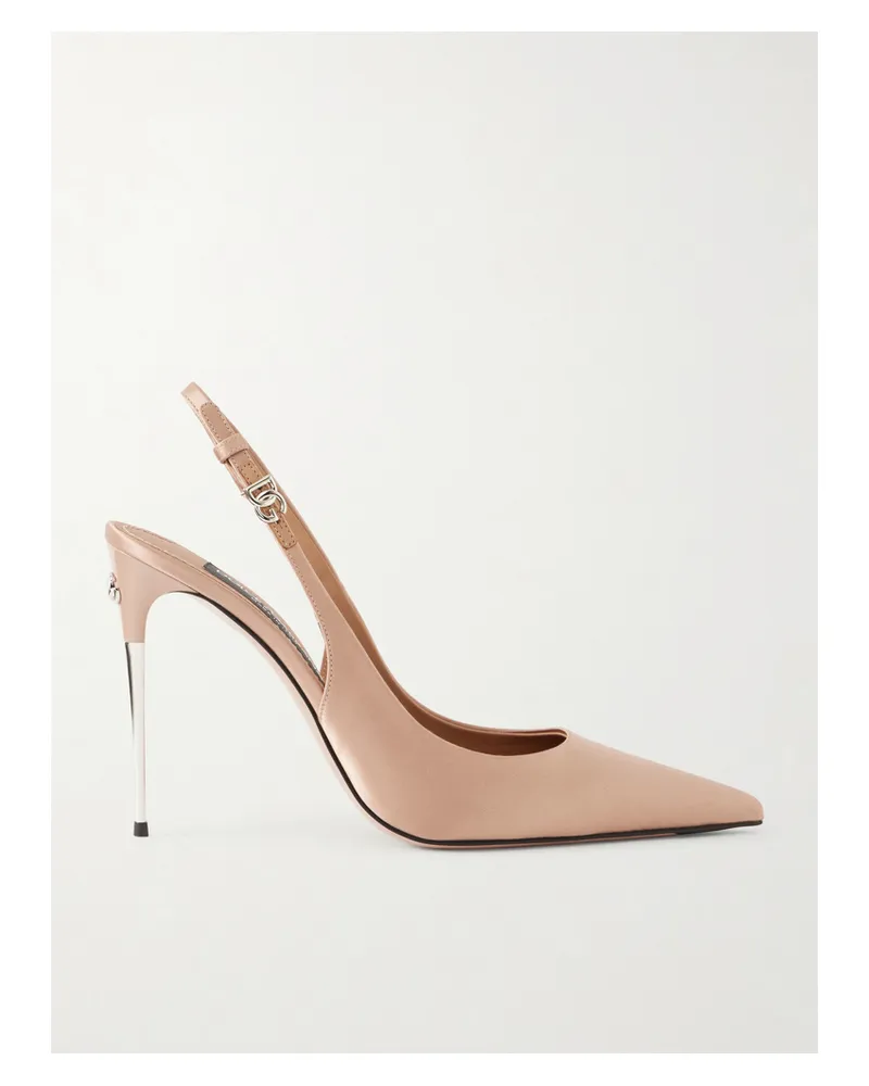 Dolce & Gabbana Satin Slingback Pumps - Pink Pink