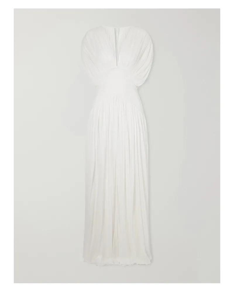 TOVE Lyla Gathered Jersey Gown - White White