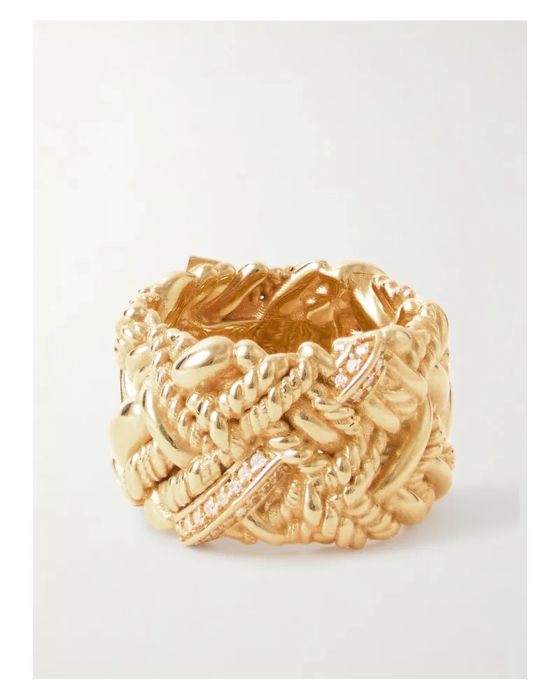 Bottega Veneta Vergoldeter Ring Gold