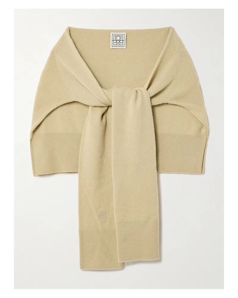 Totême Sleeve Schal Aus Kaschmir Mit Stickerei - Neutral Neutral
